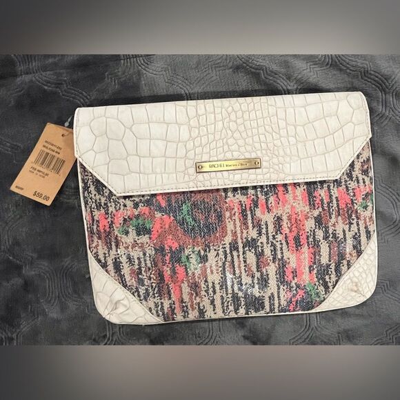 RACHEL Rachel Roy Sequins Clutch Purse Tablet Case NWT Faux Crocodile Trim NEW - Picture 1 of 11